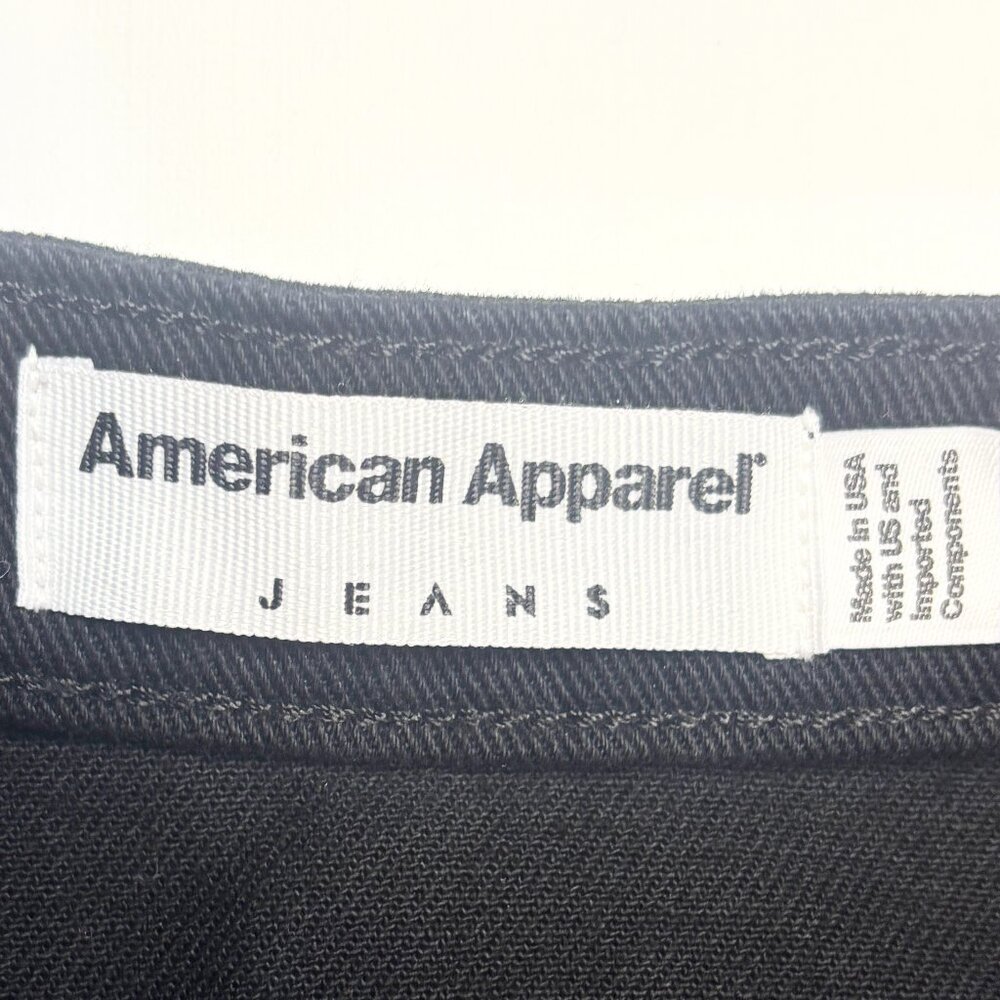 NWT American Apparel Denim Skirt Women's Large L Black Button Front A-Line Y2K - Picture 4 of 7